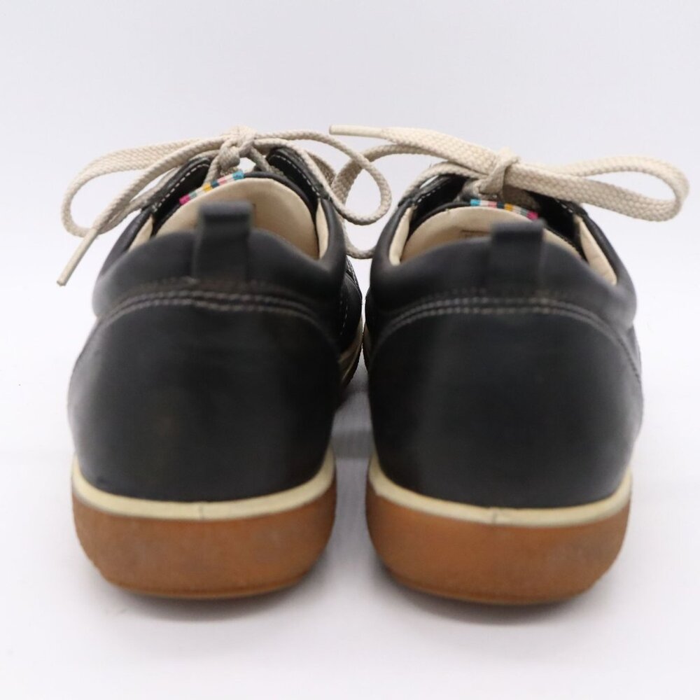 Ecco Womens Chase Shoes Size 7 Casual Walking Sneaker Black Leather Euro 37 - Picture 9 of 11